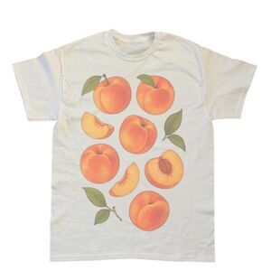 🍑Peachy Peach Fruit white Unisex Tshirt🍑
